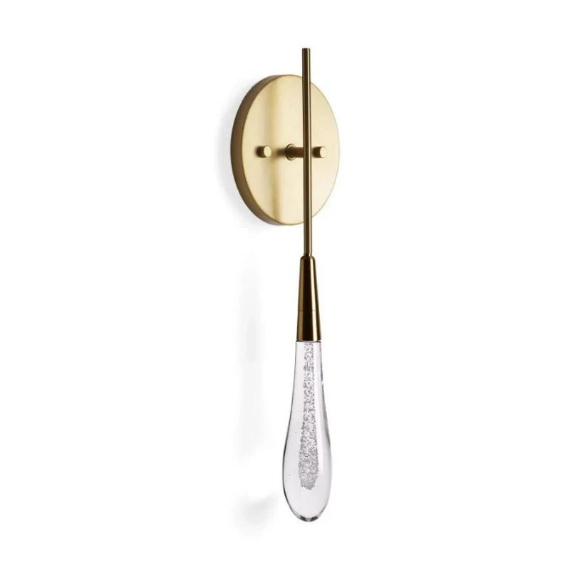 Raindrop Glass Round Solitaire Wall Sconce - Image 5