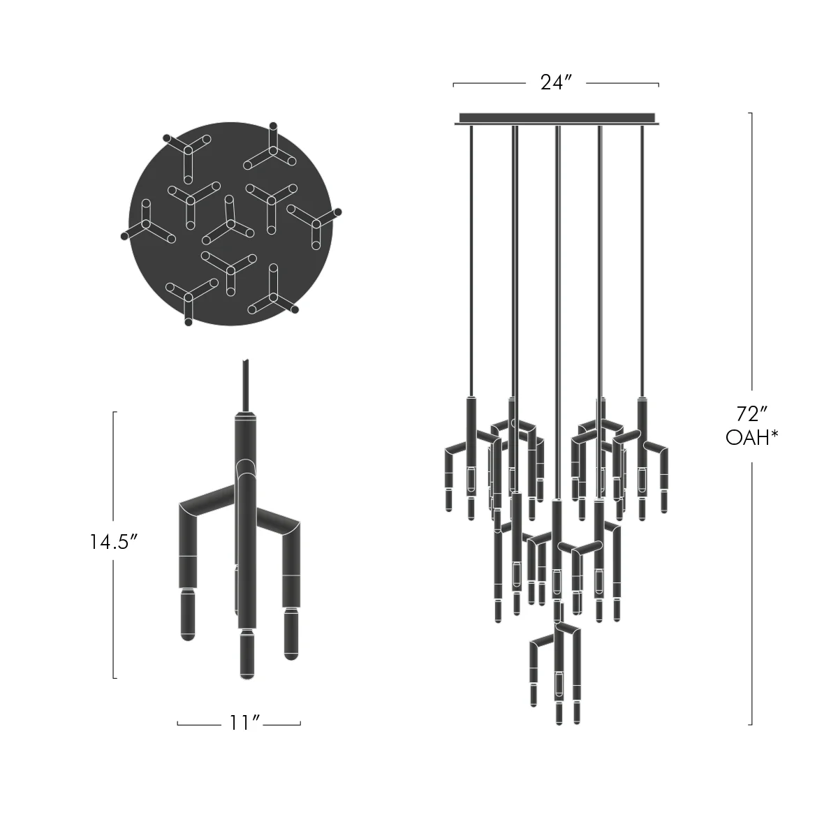 Ranti 10 Light Circular Chandelier - Image 11