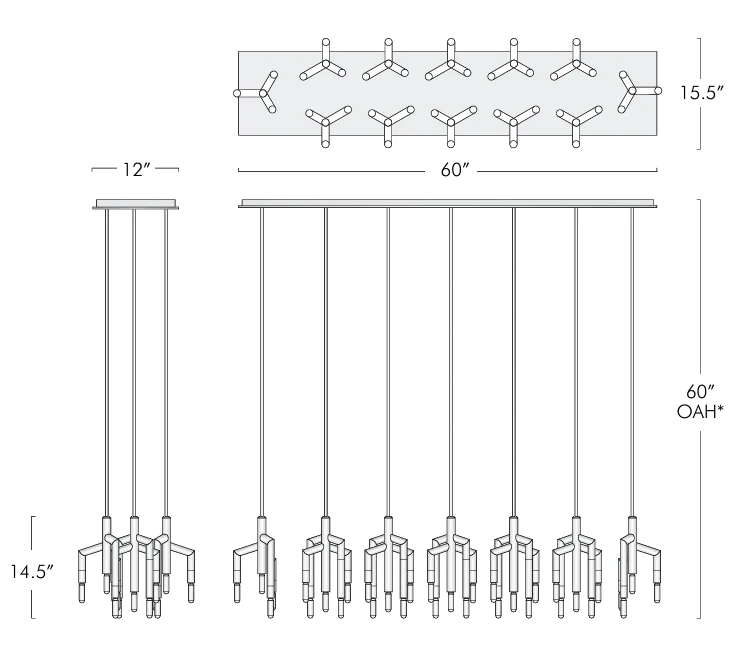 Ranti Linear Chandelier - Image 8