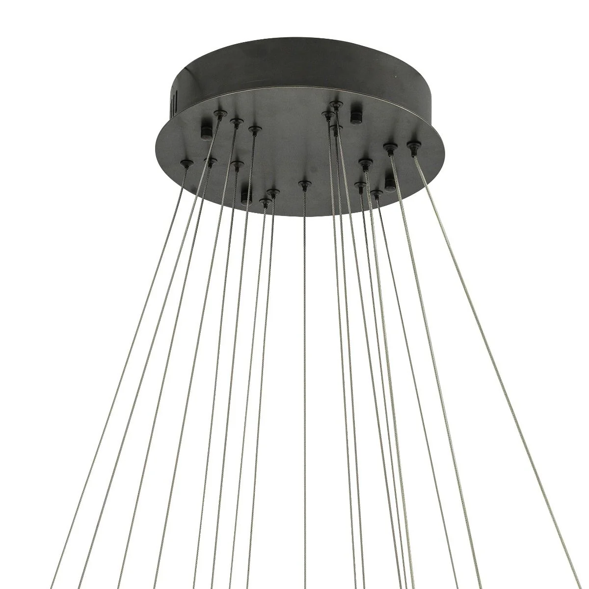 Randall Modern Glass Chandelier - [Dark Bronze Finish w/ Clear Glass] - Image 7