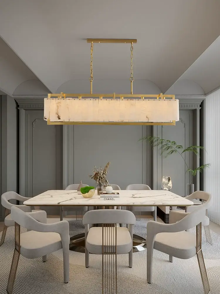 Rectangle Alabaster Chandelier - Image 2