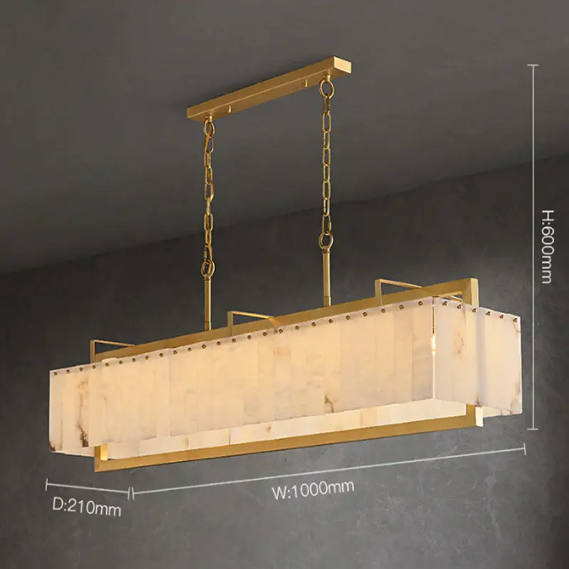 Rectangle Alabaster Chandelier - Image 7