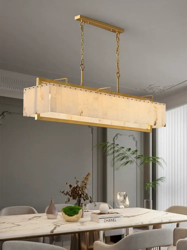 Rectangle Alabaster Chandelier - Image 8