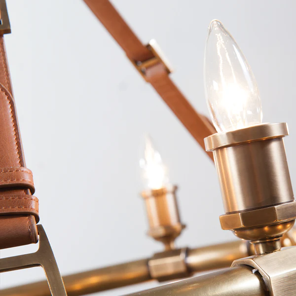 Redford Leather Round Chandelier - Image 2