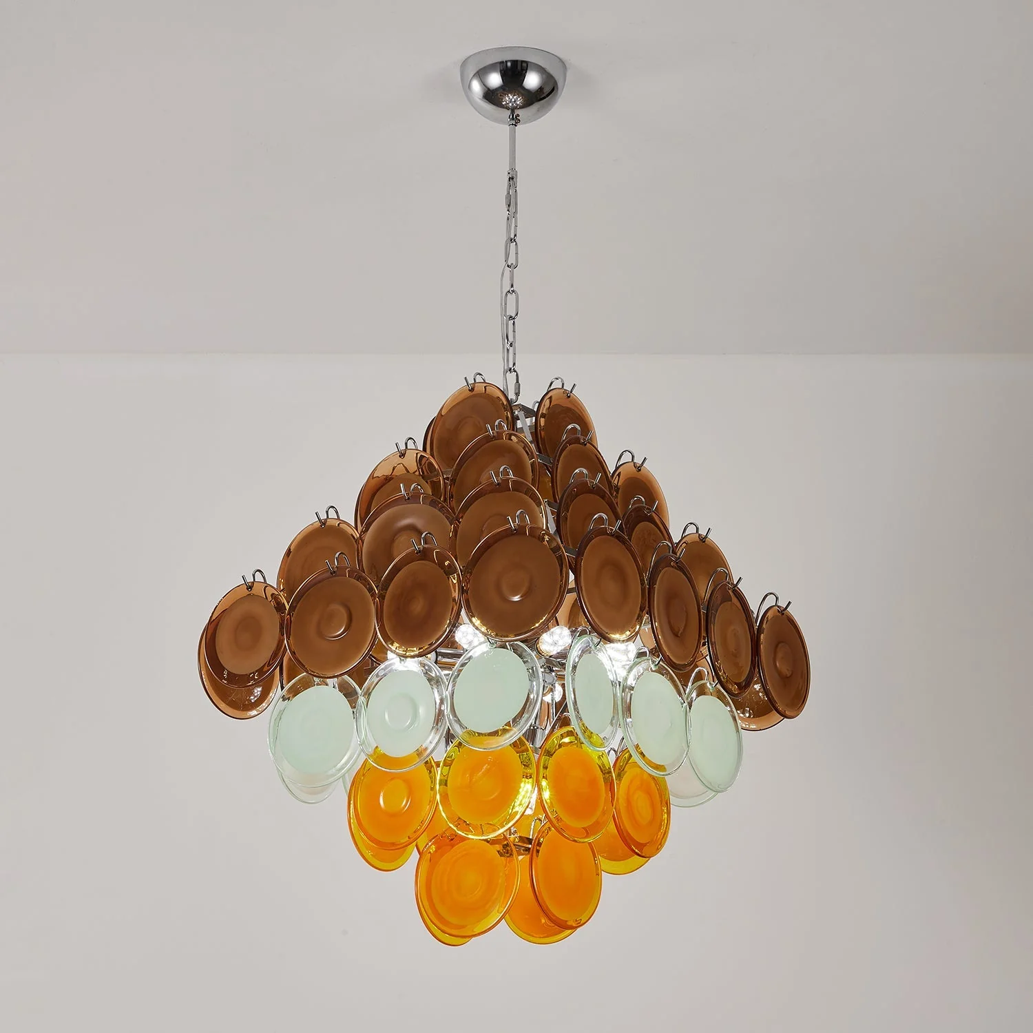 Retro Glass Disc Chandelier - Image 13