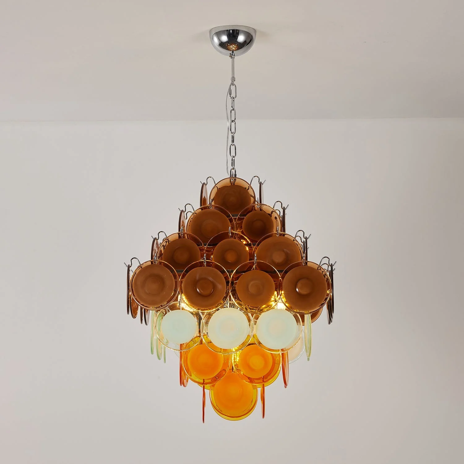 Retro Glass Disc Chandelier - Image 7
