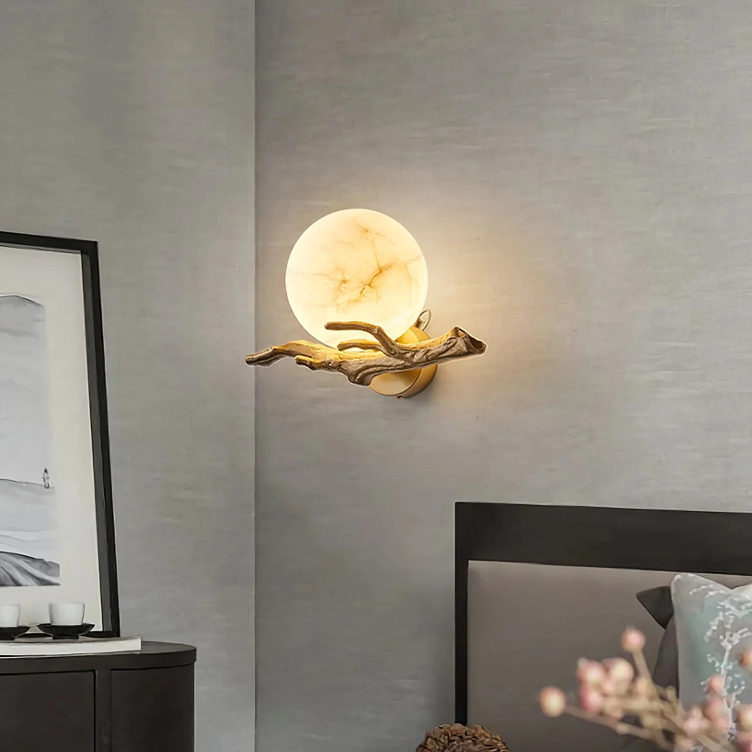 Retro Twigs Alabaster Wall Lamp - Image 3