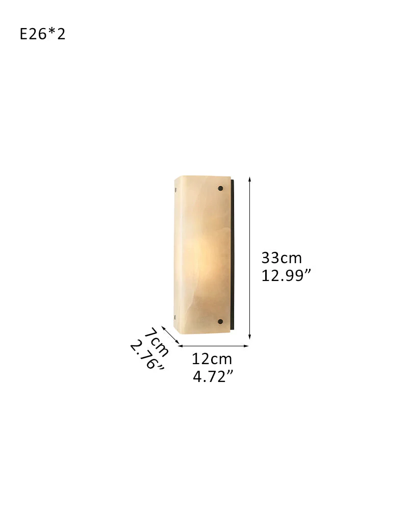 Reynard Alabaster Grand Wall Sconce Light Fixture 13"H 25"H - Image 11