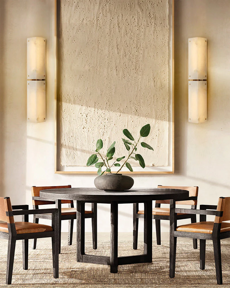 Reynard Alabaster Grand Wall Sconce Light Fixture 13"H 25"H - Image 5