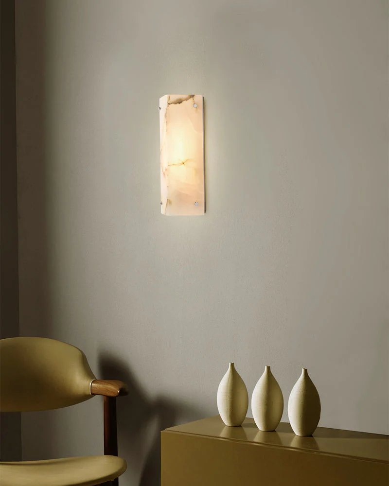 Reynard Alabaster Grand Wall Sconce Light Fixture 13"H 25"H - Image 6