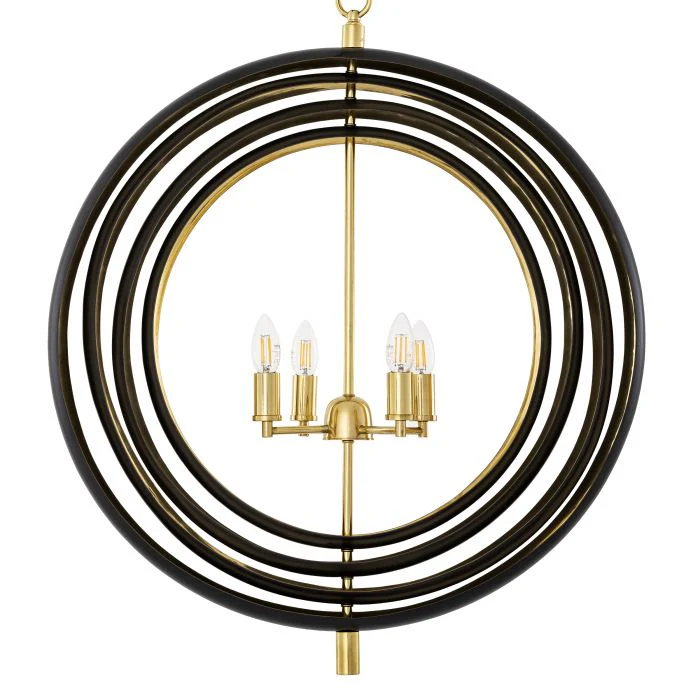 Riley Modern Chandelier - [Gunmetal & Brass] - Image 4
