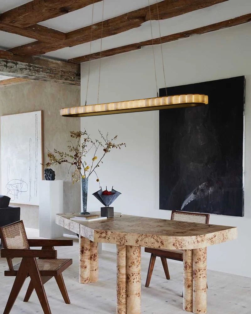 Ring Alabaster Oval Chandelier for Kitchen Island - Image 5