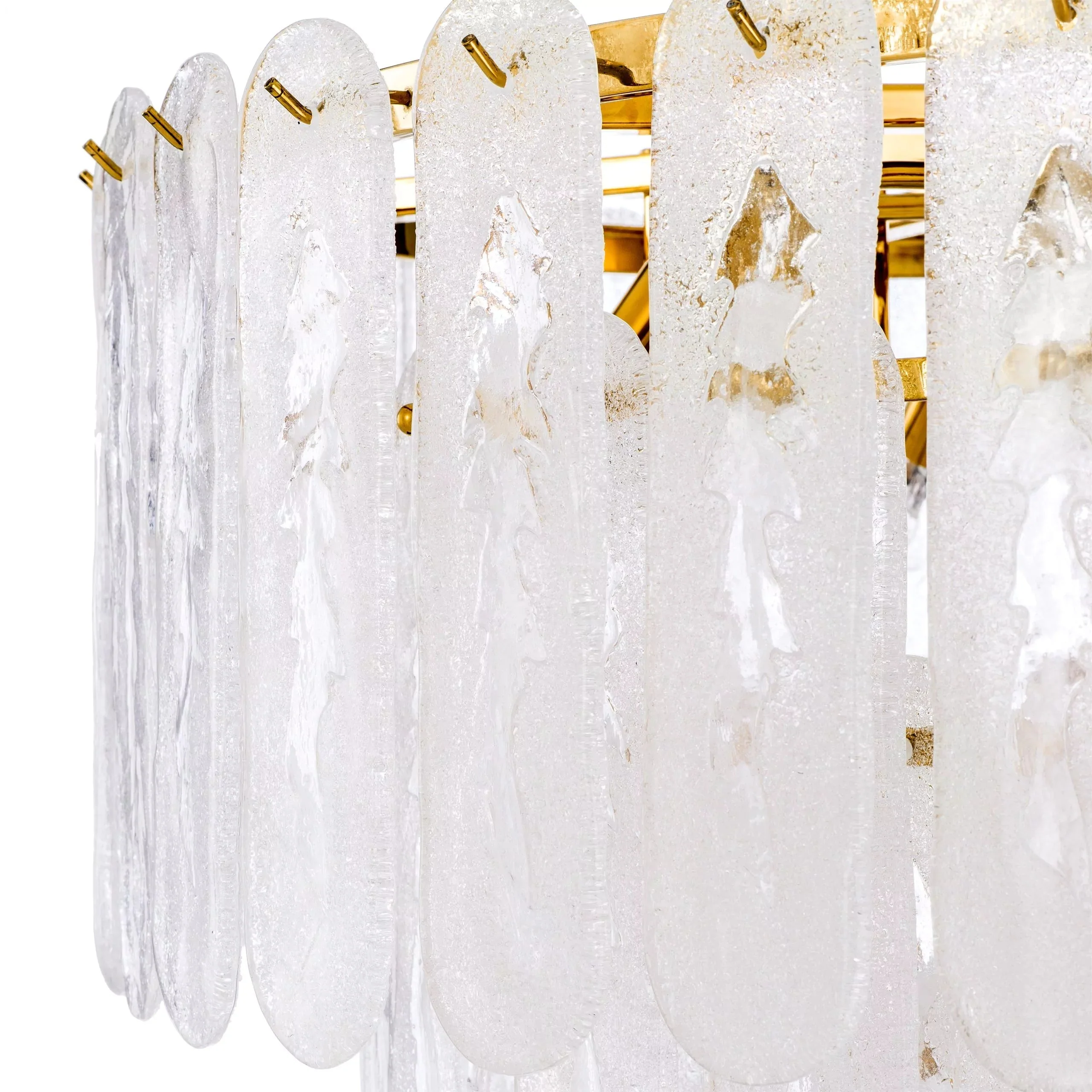 Riveria Modern Chandelier - (Gold Finish | Frosted Glass) - Image 4