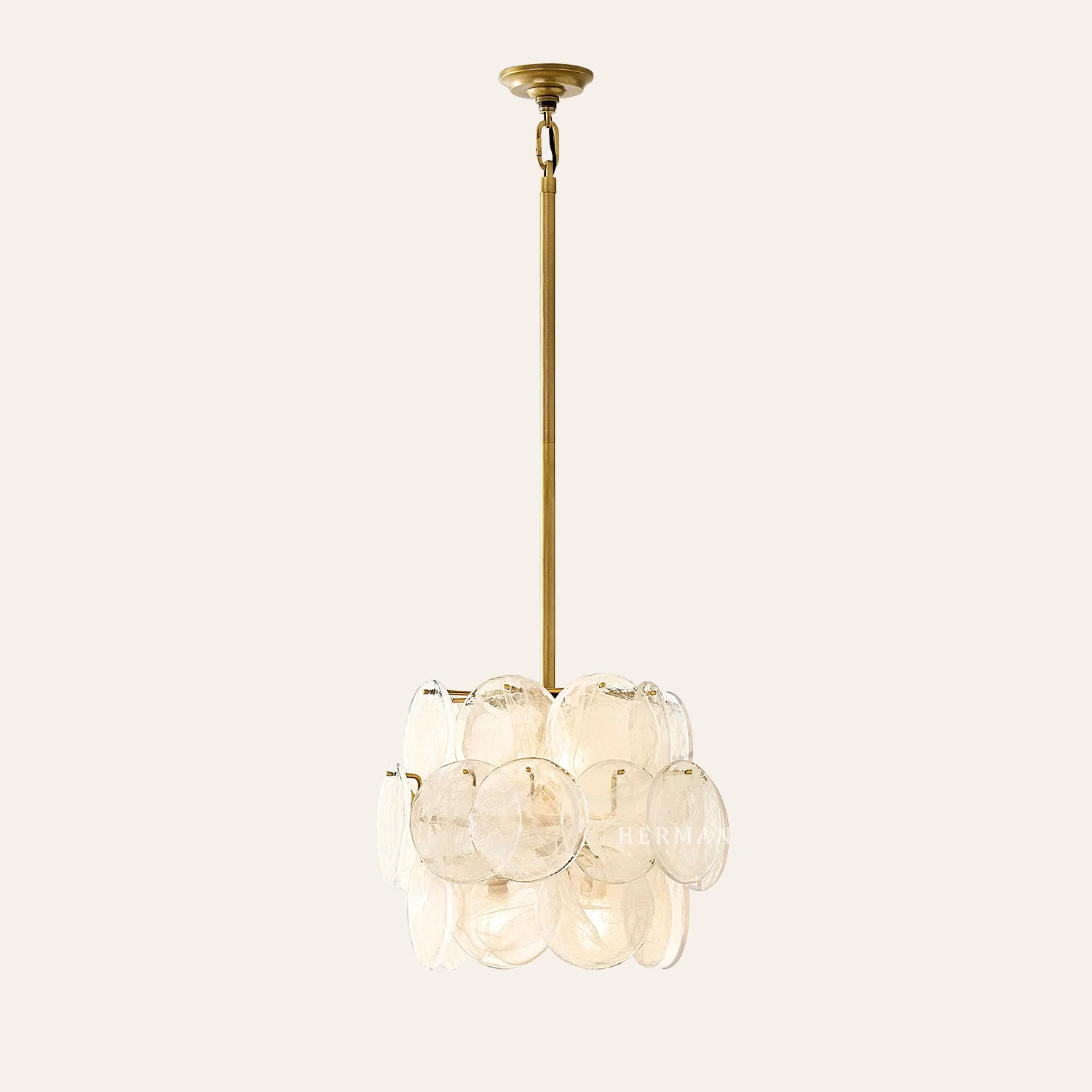Riviera Glass Disc Pendant 16" - Image 4