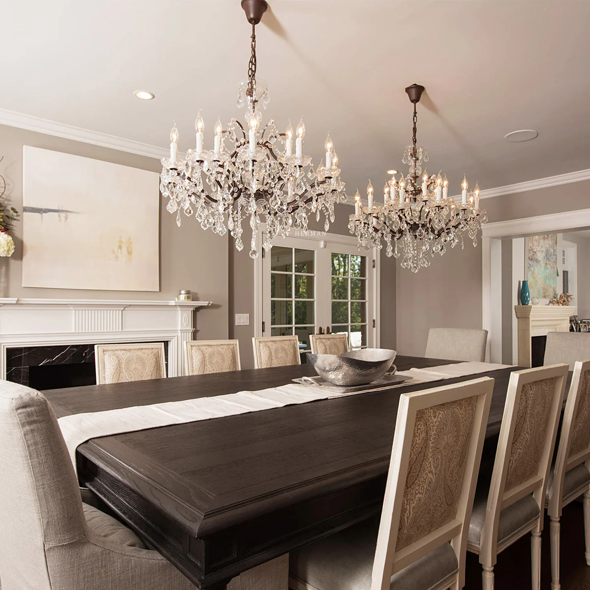 Rocaille Iron & Crystal Chandelier - Image 15