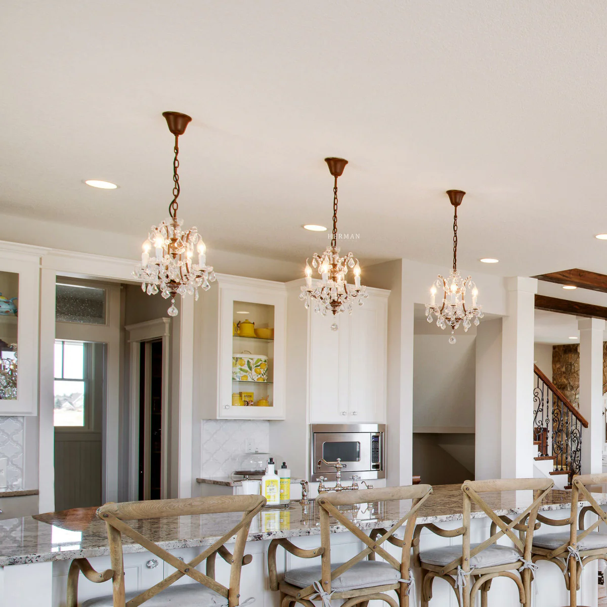 Rocaille Iron & Crystal Chandelier - Image 5