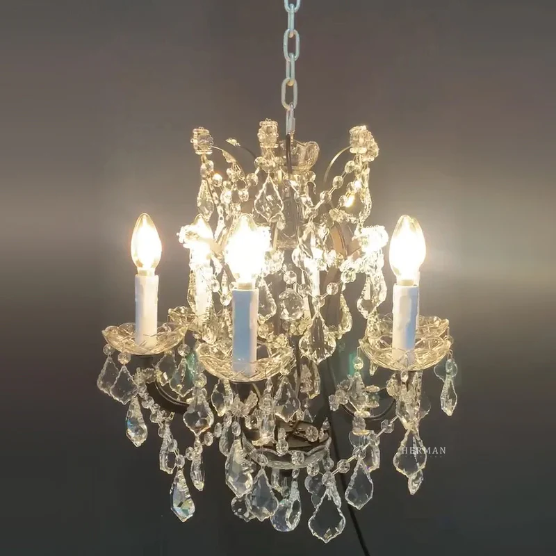 Rocaille Iron & Crystal Chandelier - Image 7