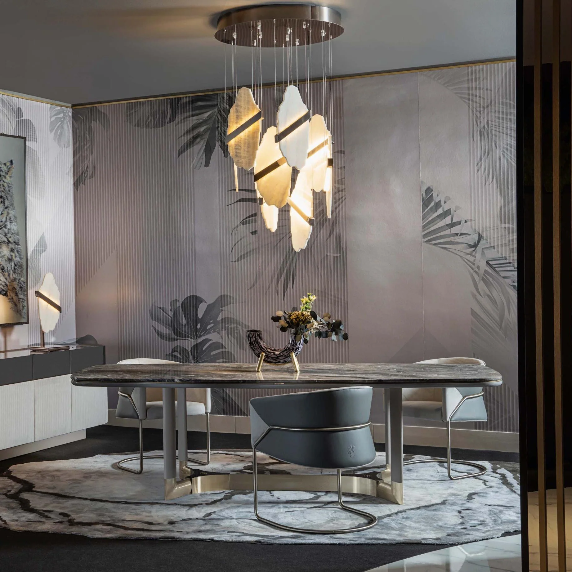 Rock Alabaster Chandelier - Image 6