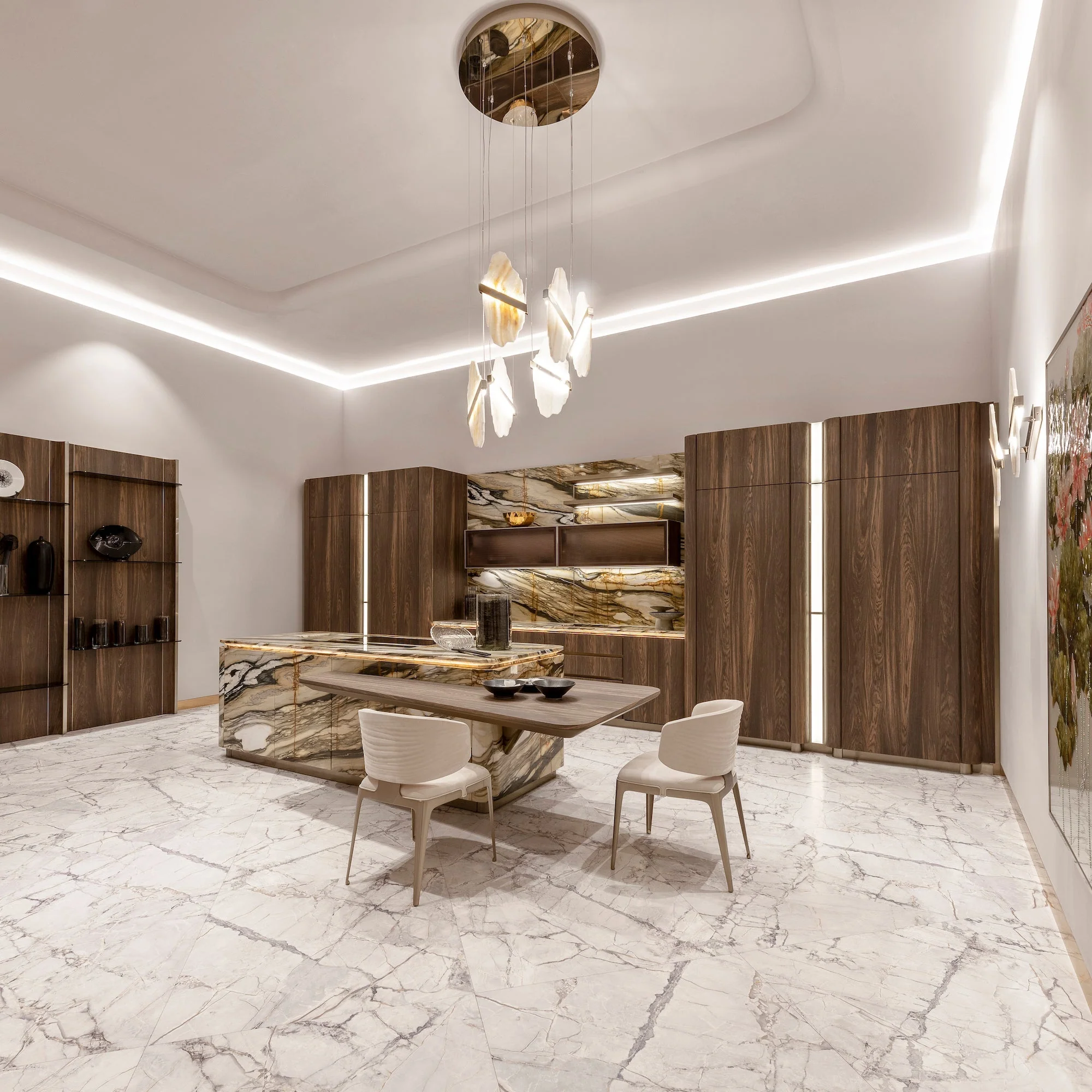 Rock Alabaster Chandelier - Image 8