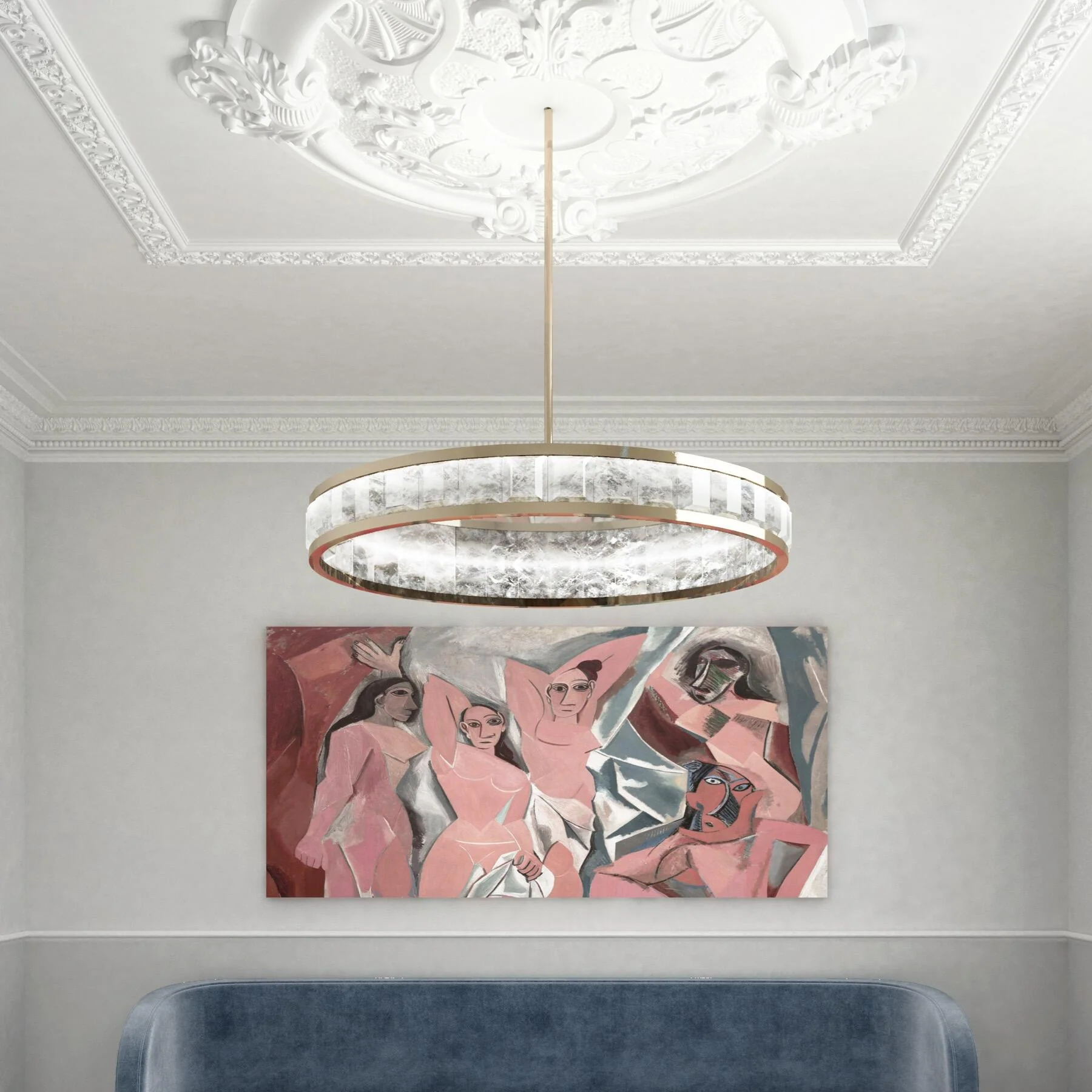 Rock Crystal Concorde Chandelier 40'' - Image 3