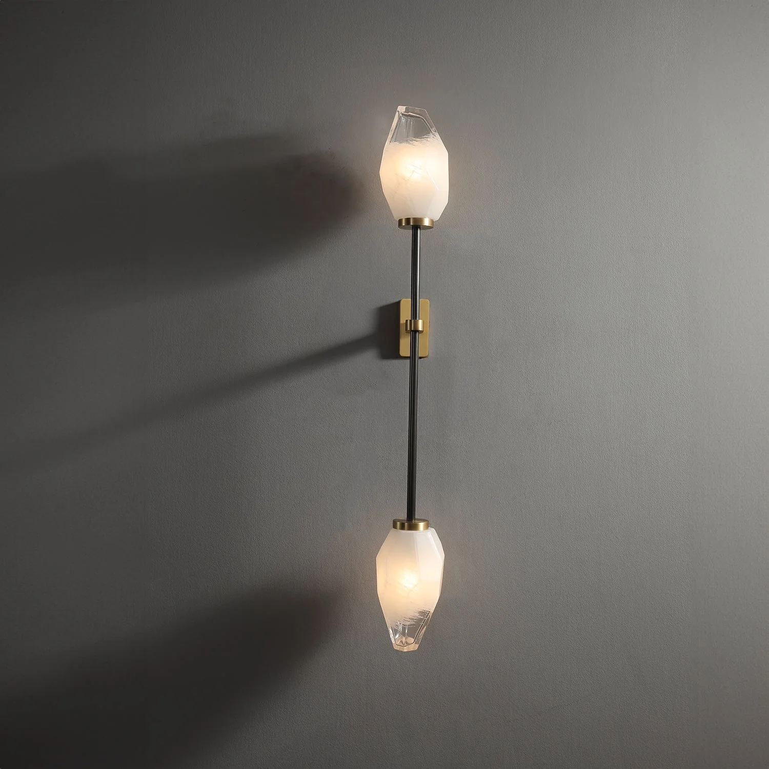 Rock Glass ADA Dual Wall Sconce - Image 7