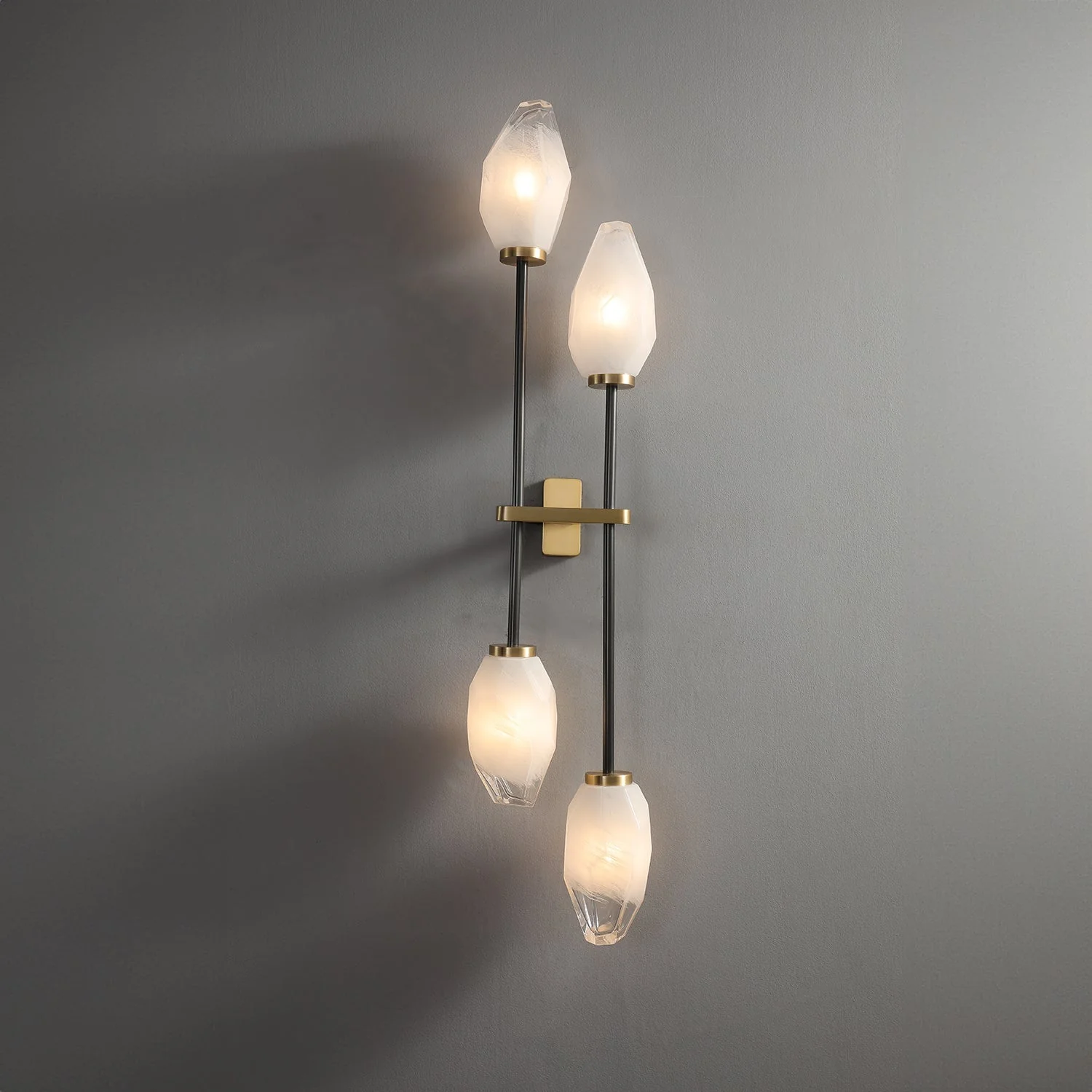 Rock Glass ADA Dual Wall Sconce - Image 8
