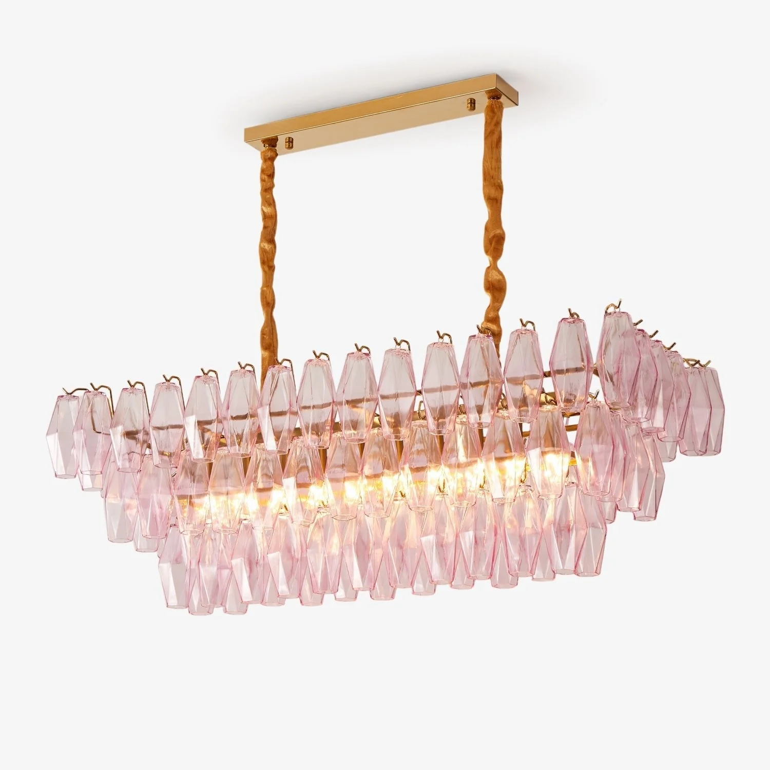 Rose Prism Glass Chandelier - Image 3