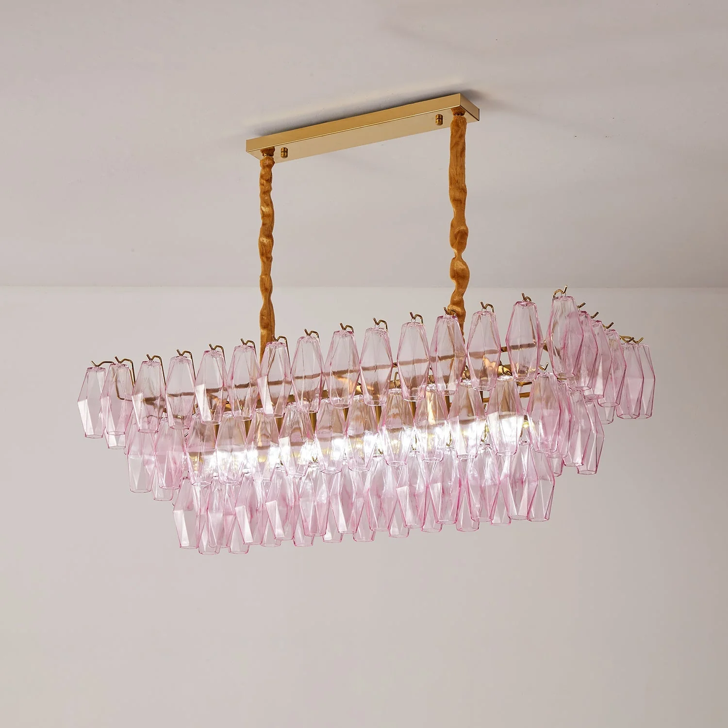 Rose Prism Glass Chandelier - Image 4