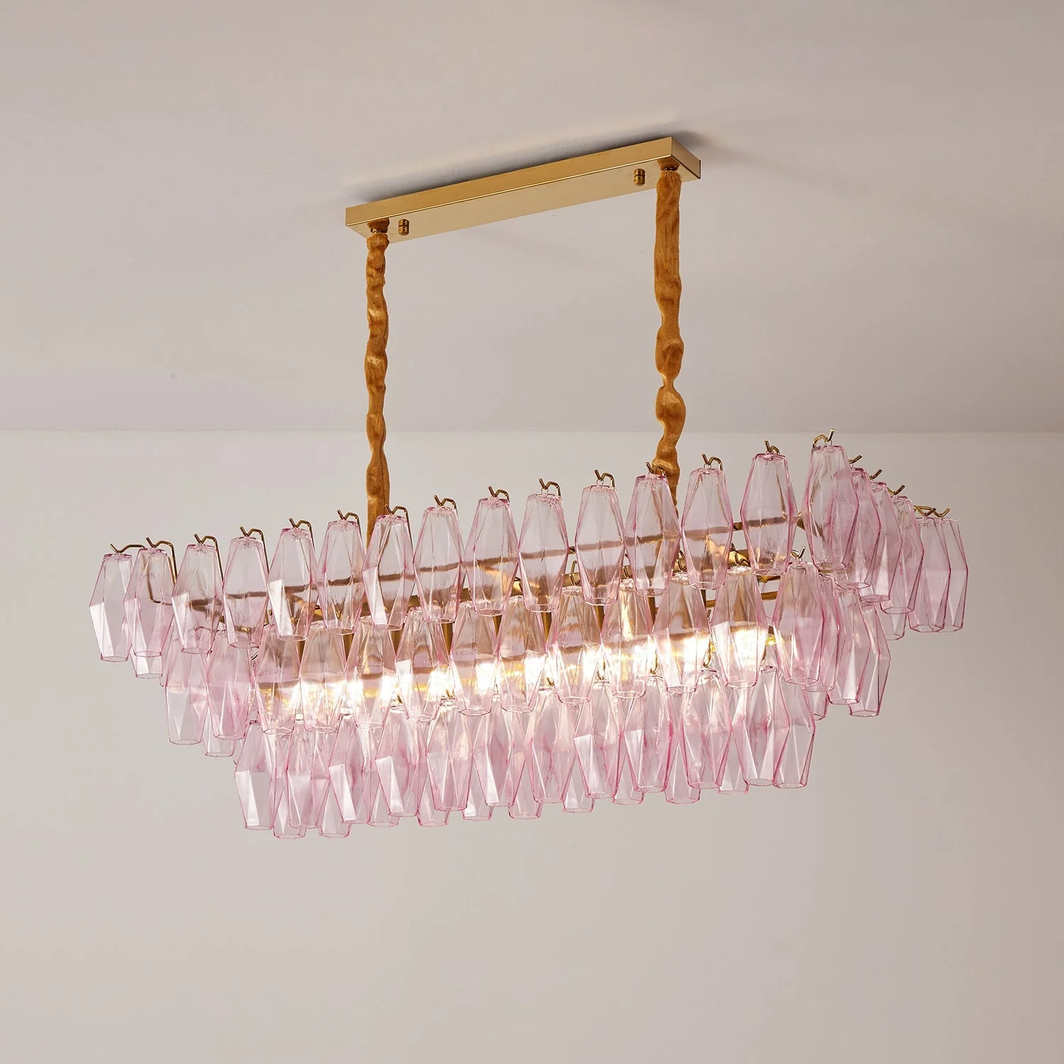 Rose Prism Glass Chandelier - Image 5