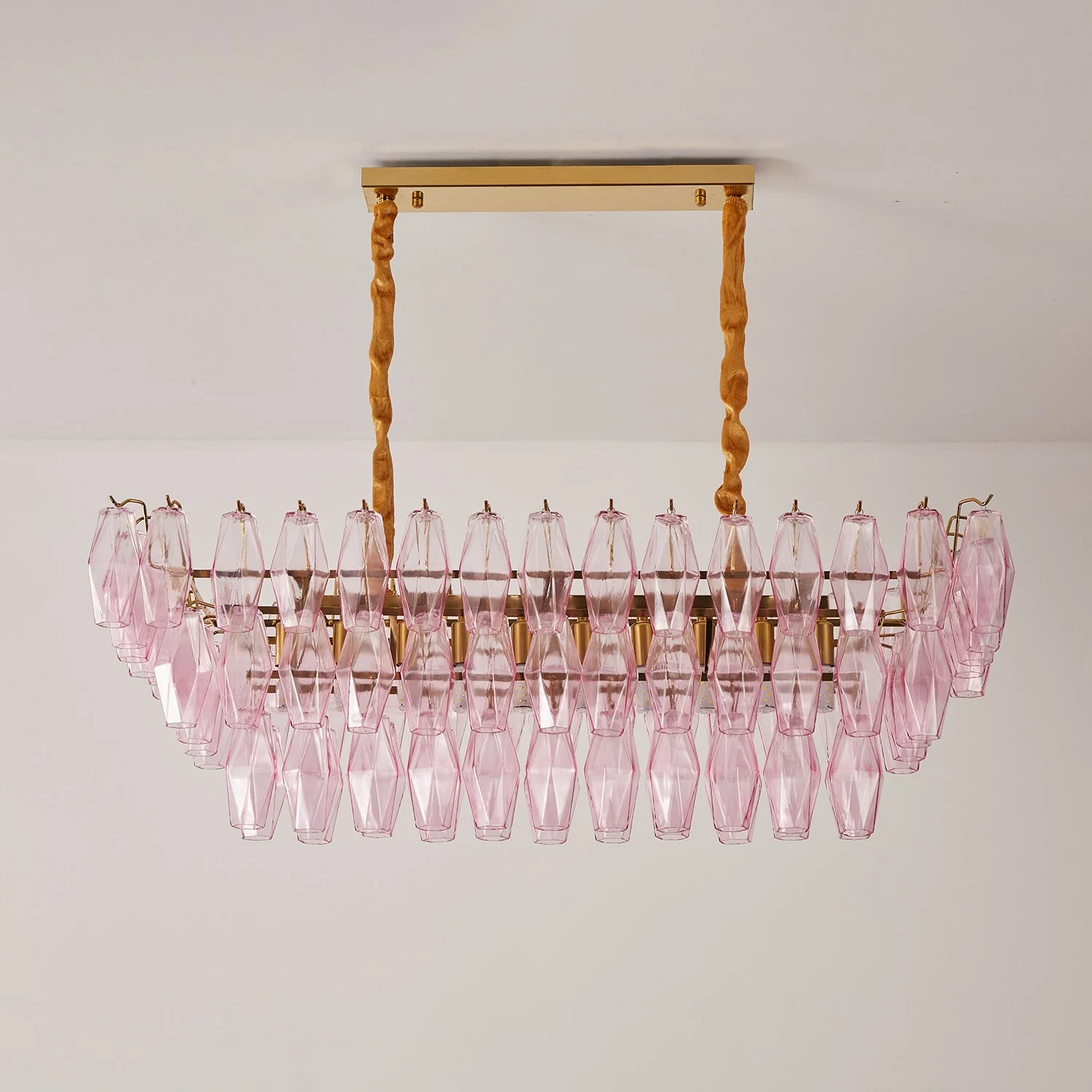 Rose Prism Glass Chandelier - Image 8