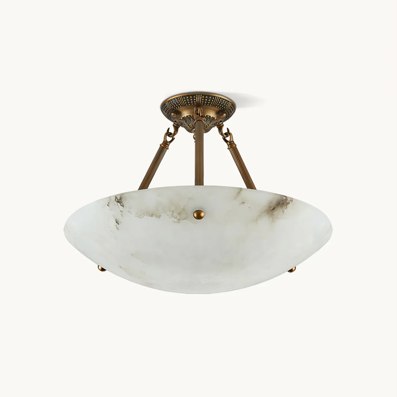 Vintage Round Alabaster Ceiling Lamps - Image 17