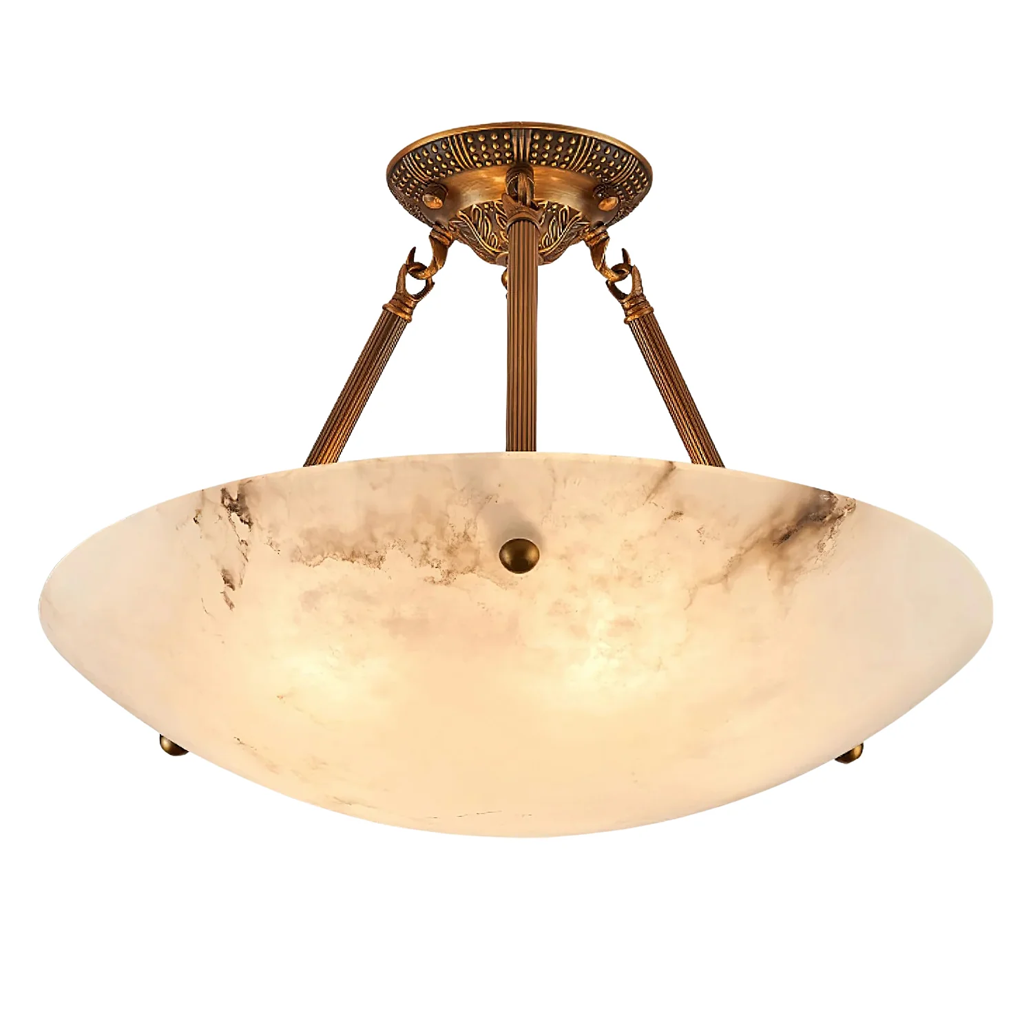 Vintage Round Alabaster Ceiling Lamps - Image 20