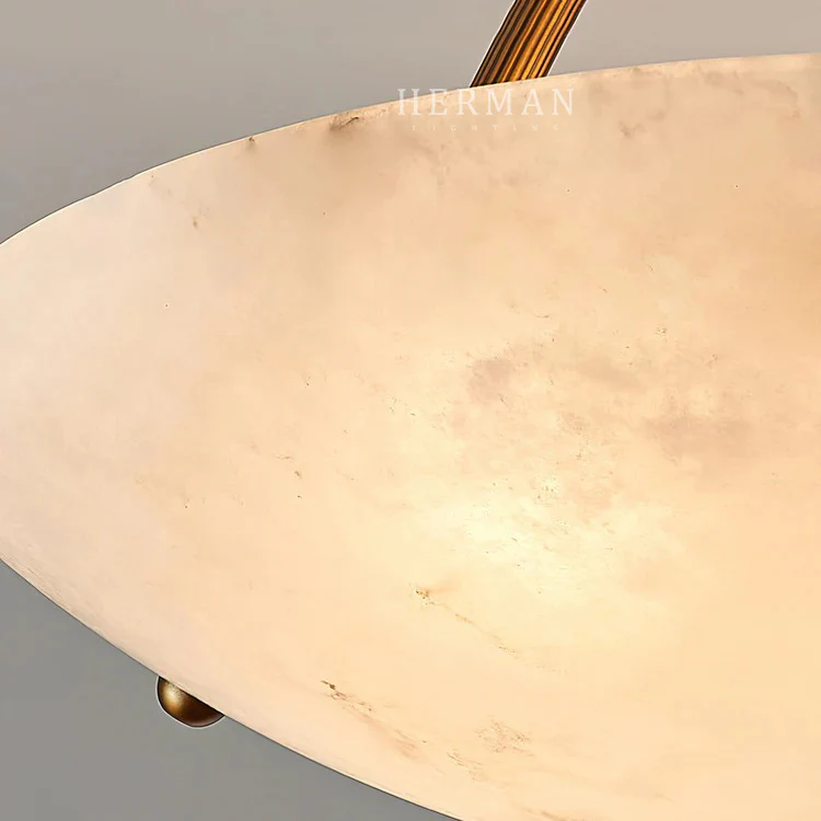 Vintage Round Alabaster Ceiling Lamps - Image 23