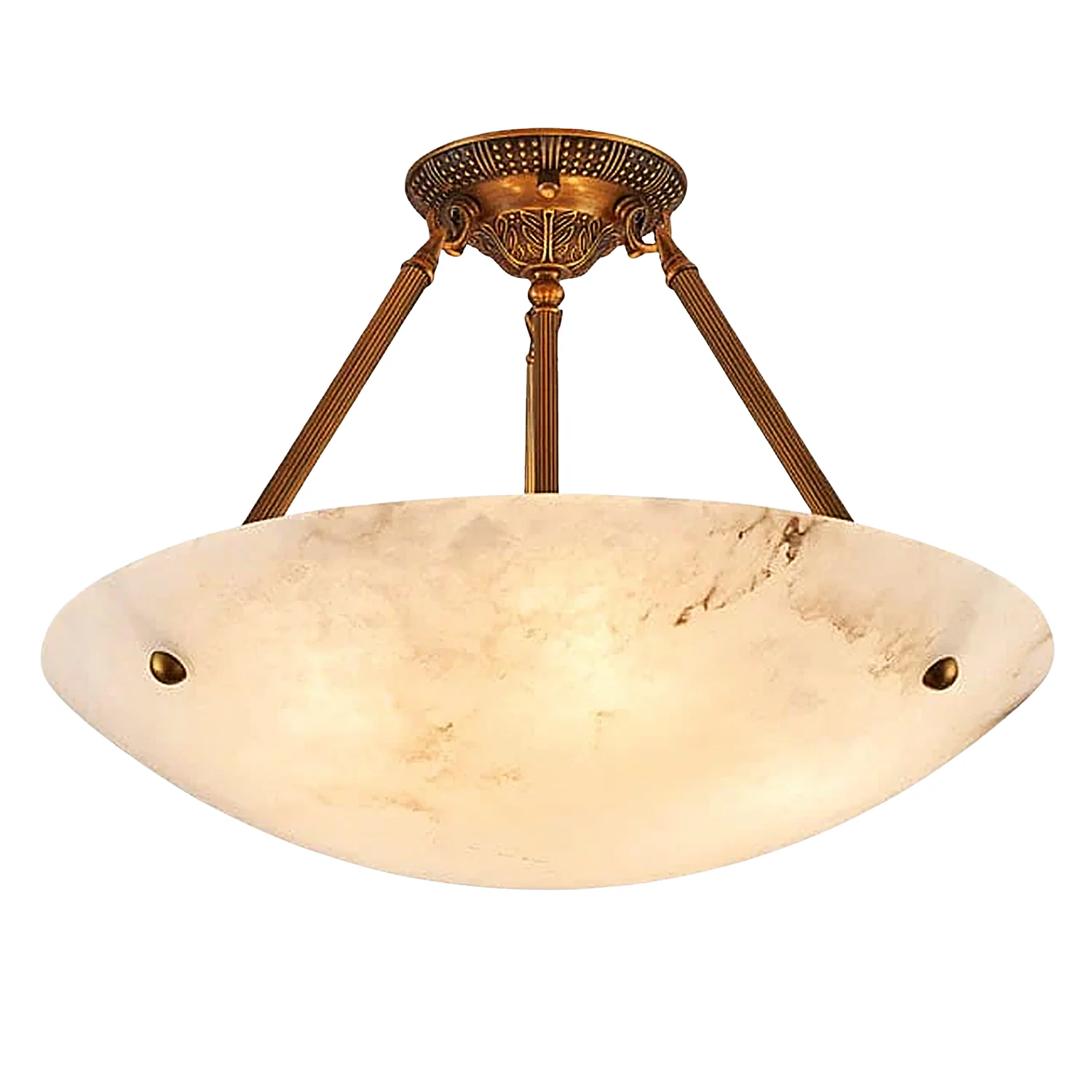 Vintage Round Alabaster Ceiling Lamps - Image 25