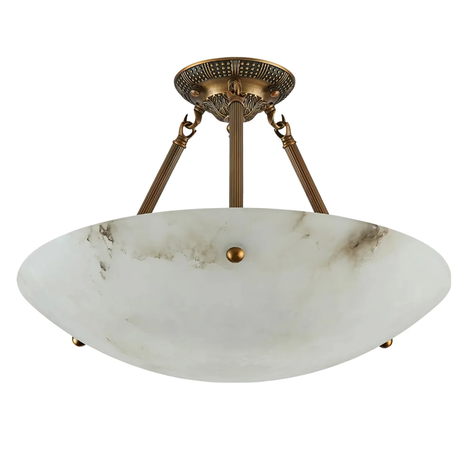 Vintage Round Alabaster Ceiling Lamps - Image 26