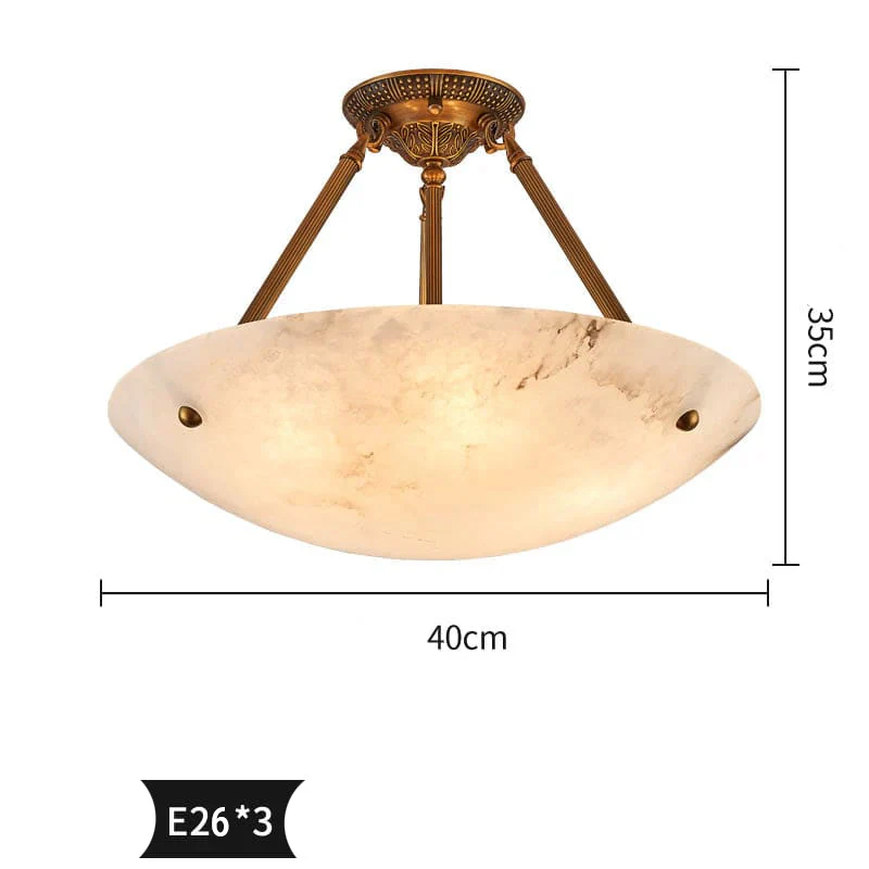 Vintage Round Alabaster Ceiling Lamps - Image 28