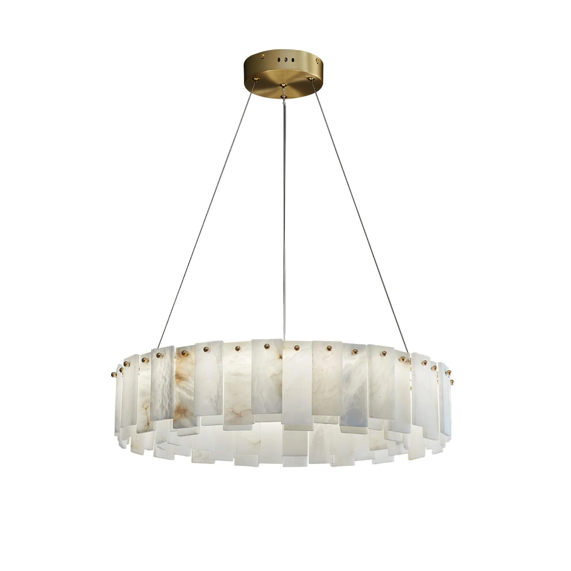 Round Alabaster Chandelier - Image 10