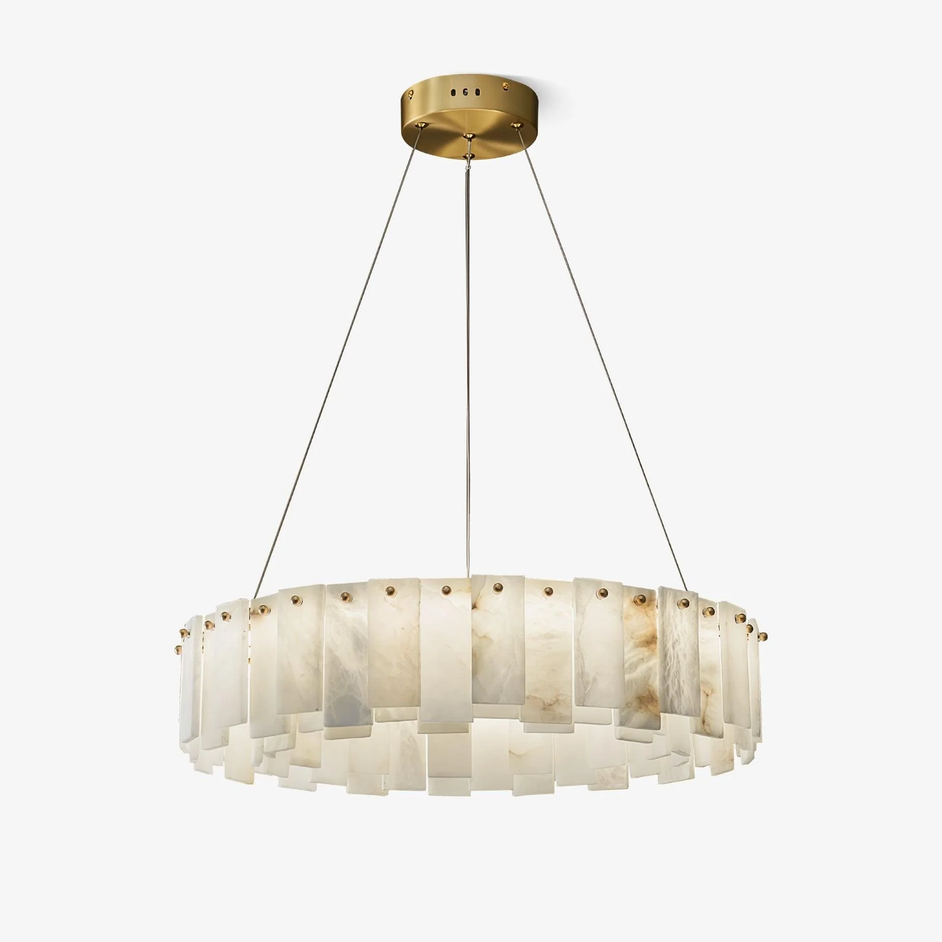 Round Alabaster Chandelier - Image 11