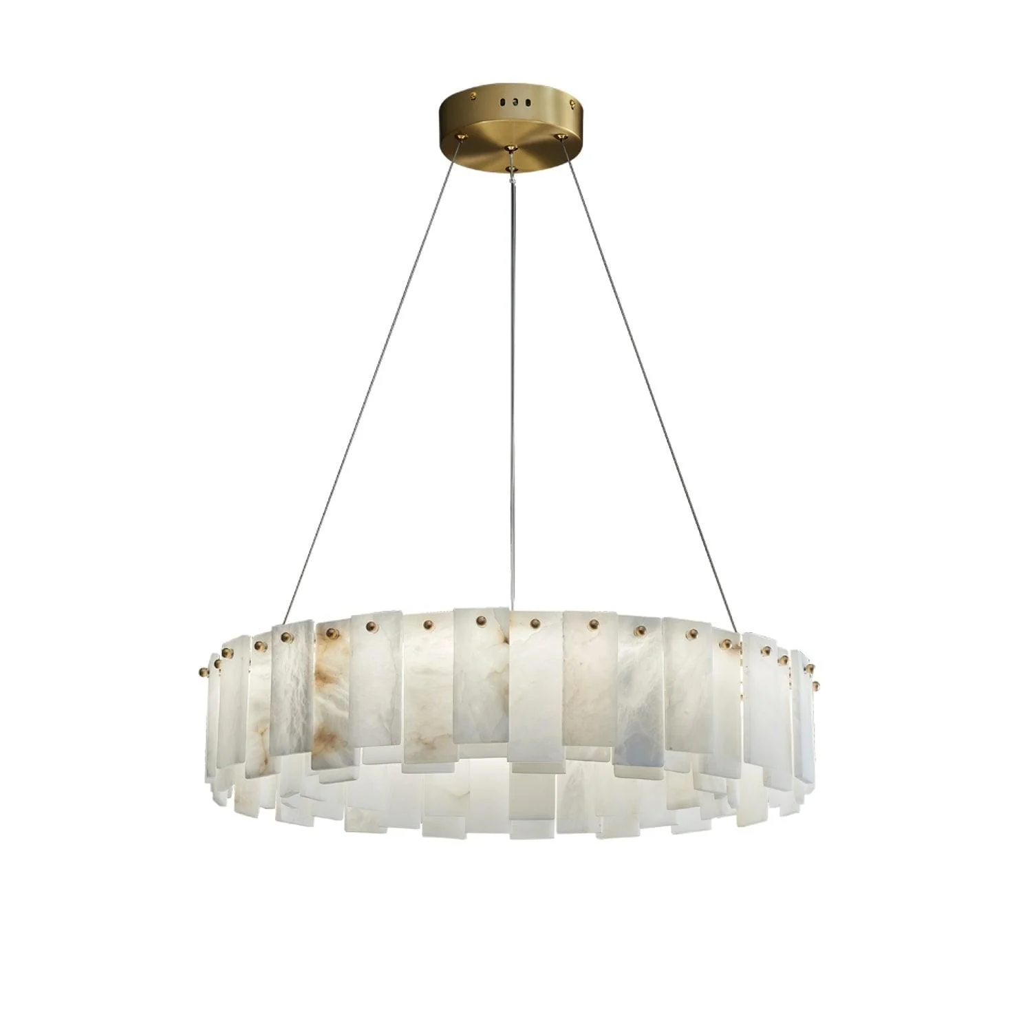 Round Alabaster Chandelier - Image 2