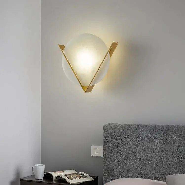 Round Alabaster Wall Sconces - Image 3