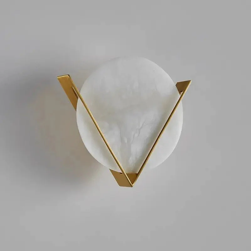 Round Alabaster Wall Sconces - Image 4