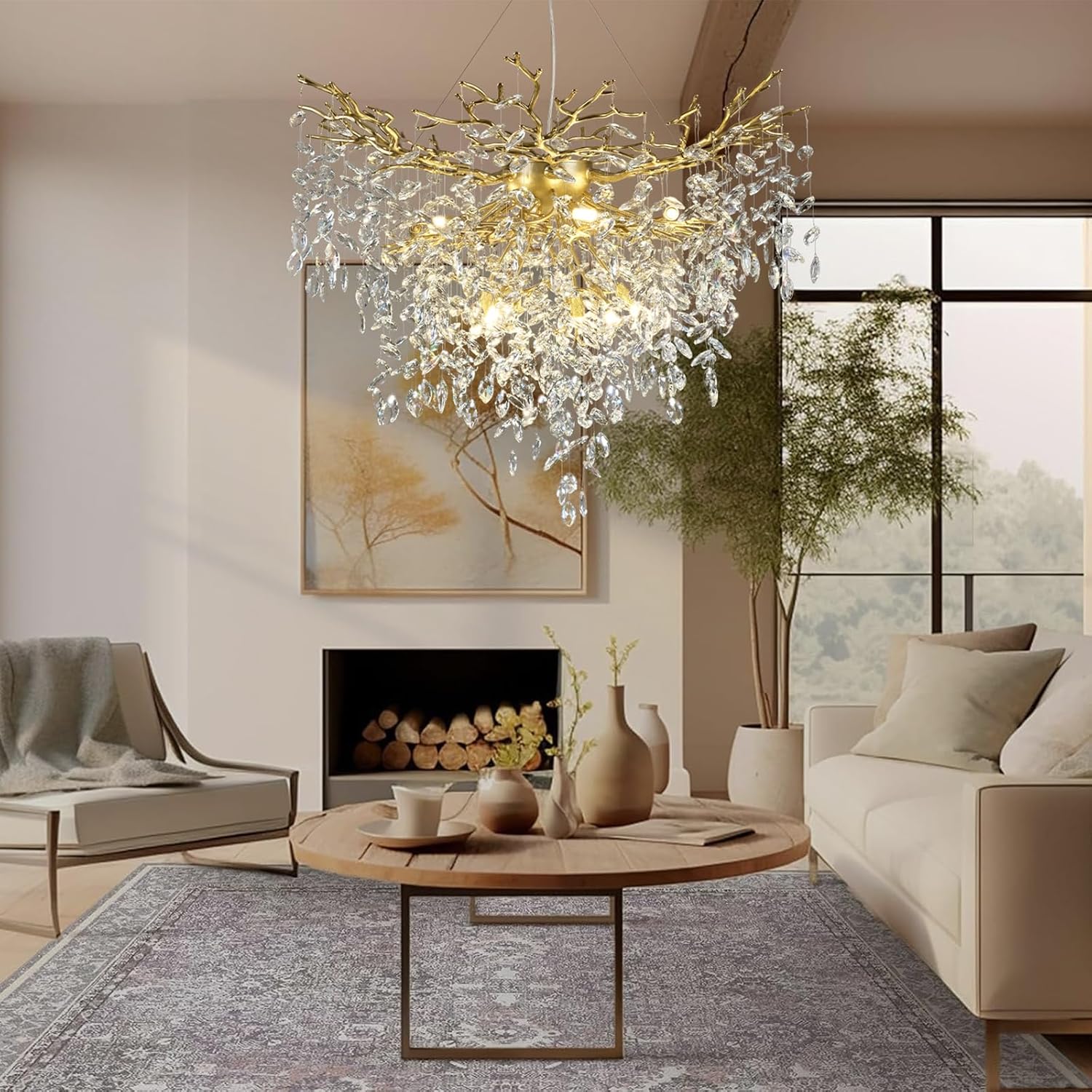 Solara Round Tree Branch Chandelier 24" 32" 40" Tree Branch - Image 14