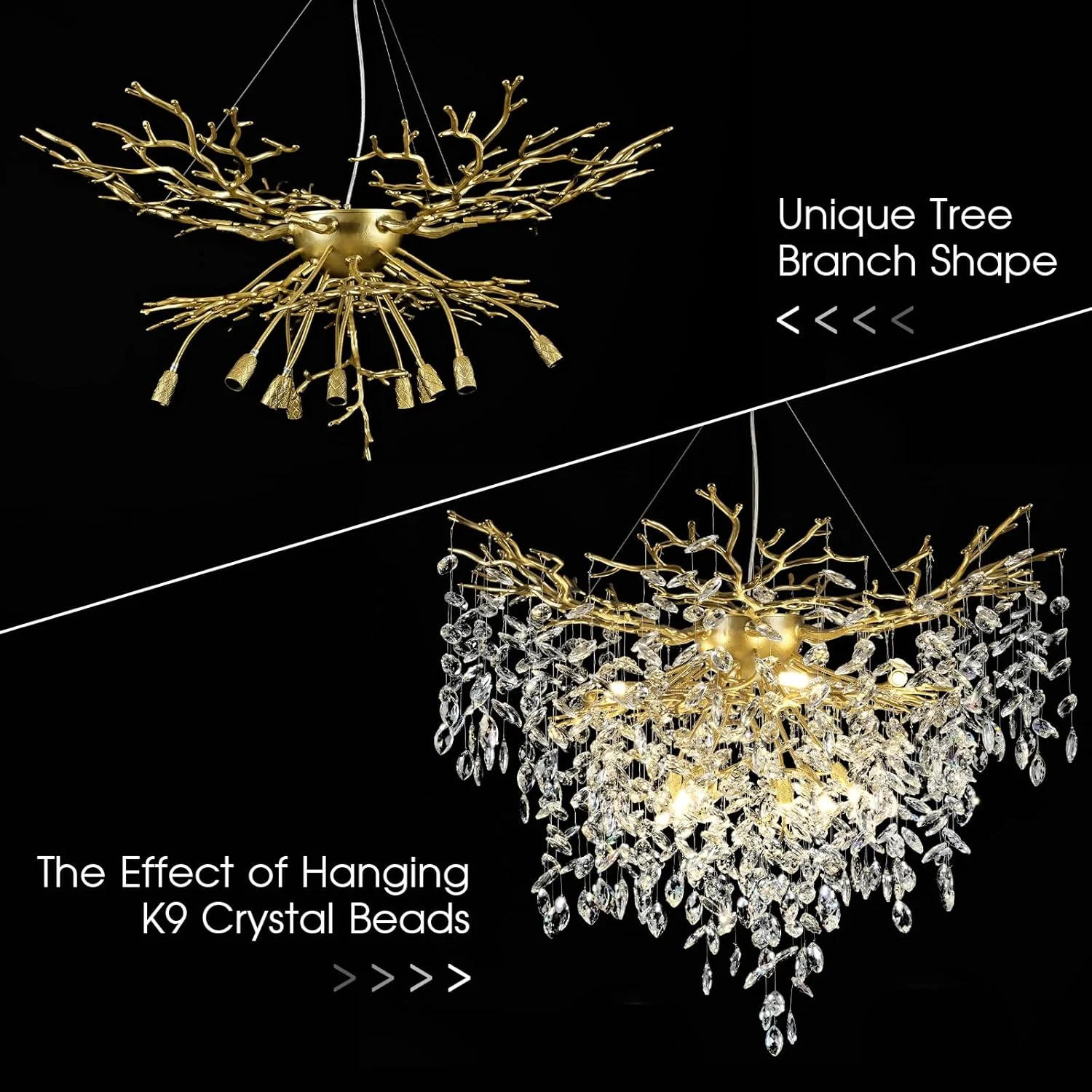 Solara Round Tree Branch Chandelier 24" 32" 40" Tree Branch - Image 17