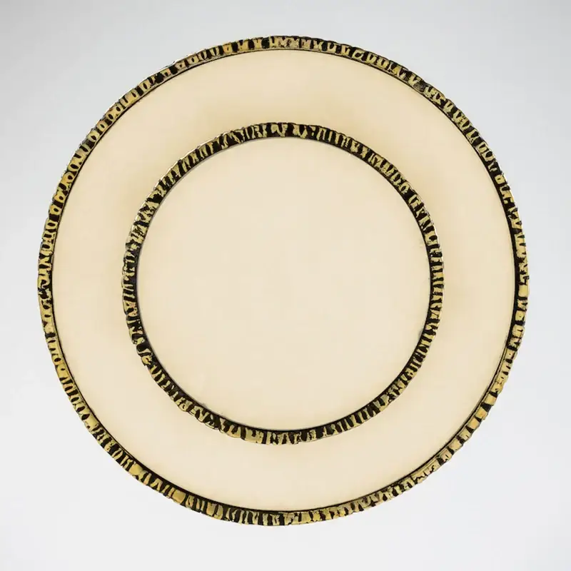 Round Vintage Alabaster Chandelier - Image 4
