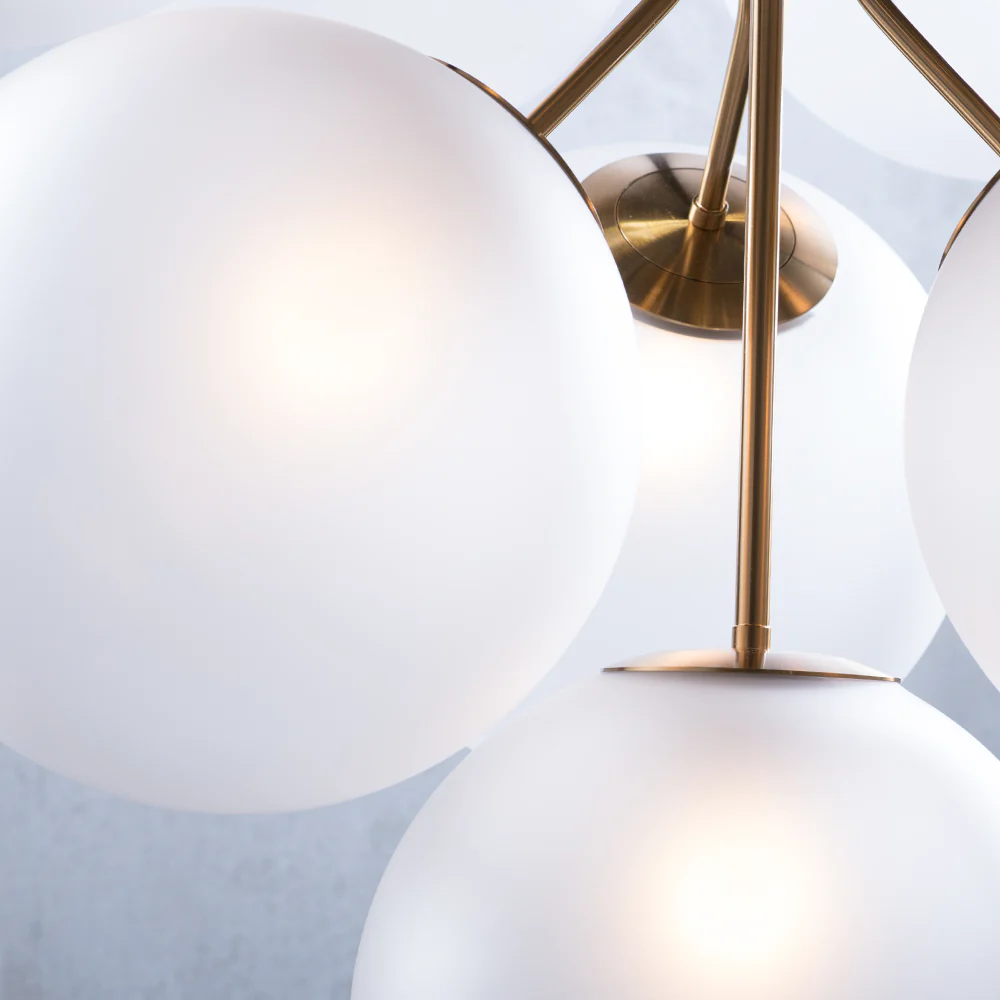 Rufus Glass Globe Chandelier Bouquet - Image 9