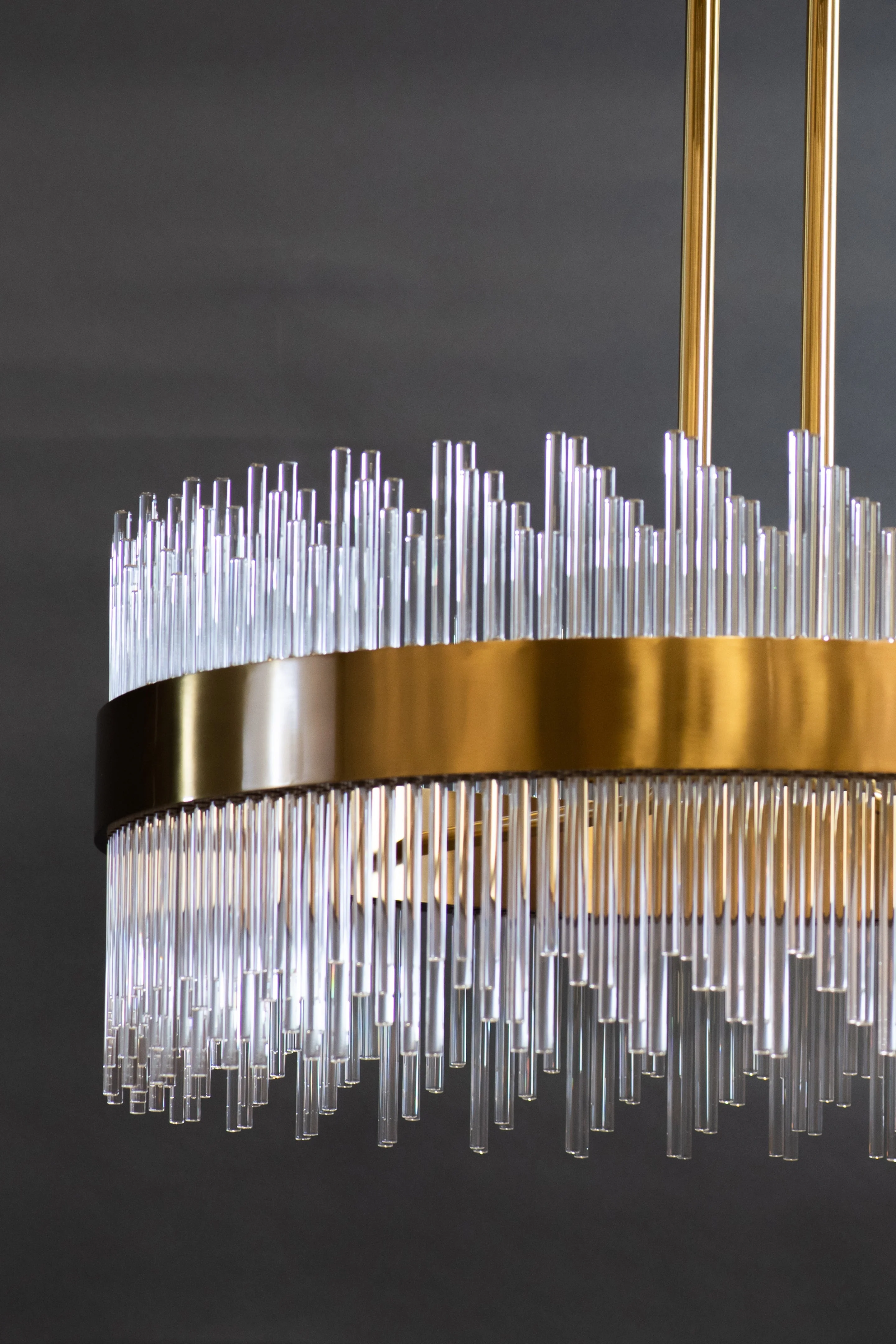 Sabina Brass Round Chandelier - Image 2
