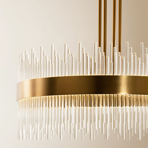 Sabina Brass Round Chandelier - Image 4