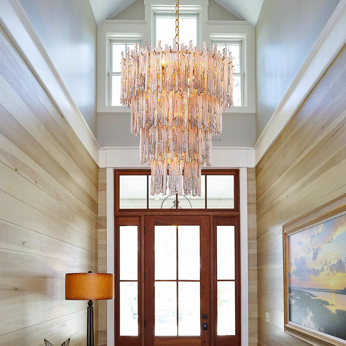 Saint Roch Modern Glass Chandelier [S/L] - [Brass & Glass] - Image 5
