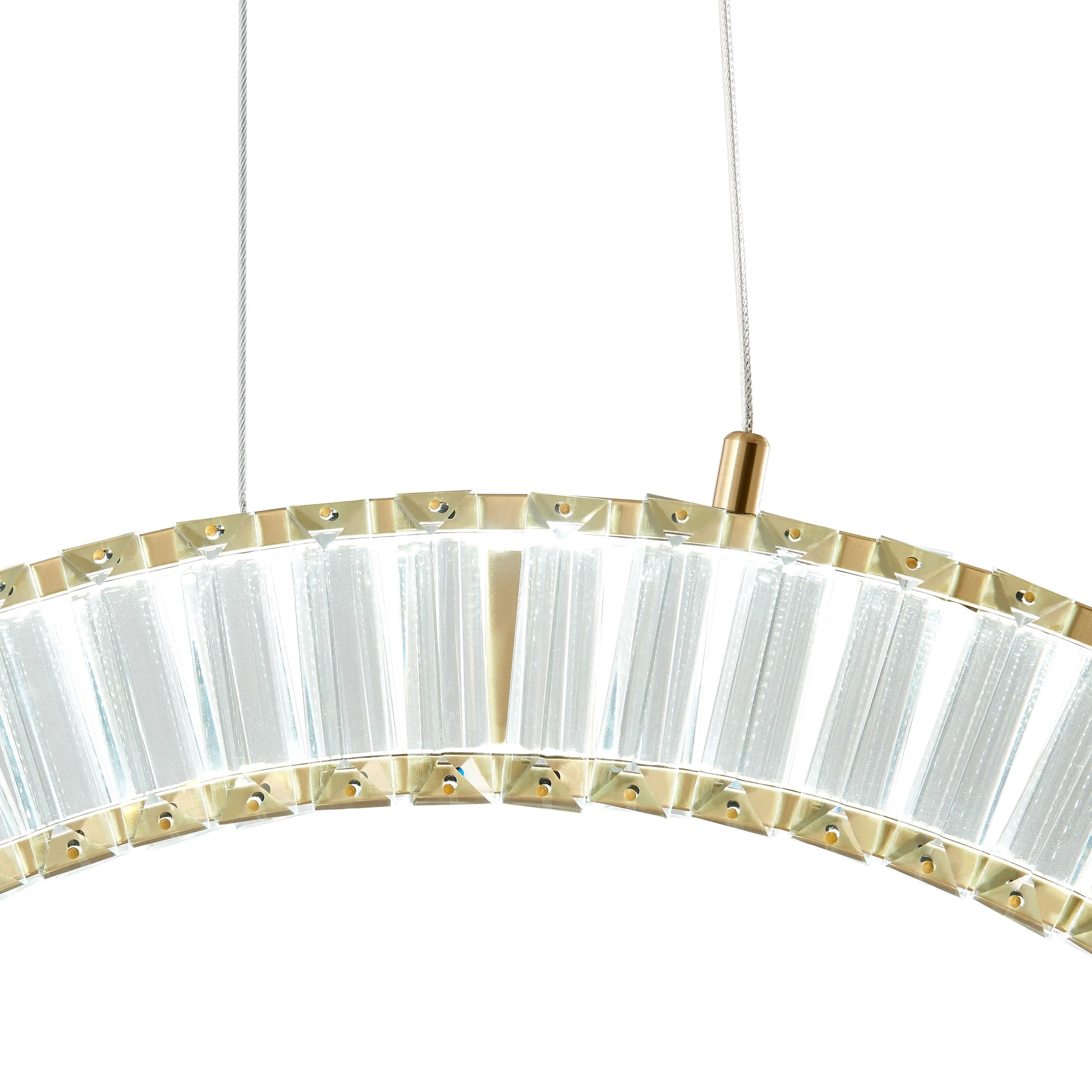 Sanford Brushed Gold Chandelier - 1 Light - Image 4