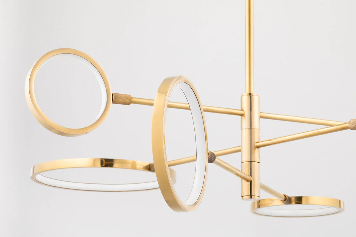 Saturn Modern Brass Chandelier - Image 2
